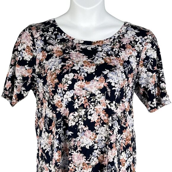 J Jill Womens L Scoop Neck Top Elbow Sleeve Tee Pima Cotton Pullover Bloomcore - Picture 7 of 12